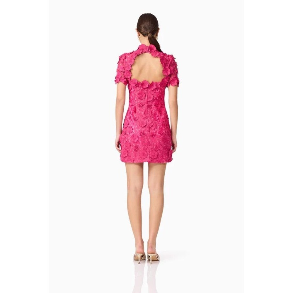 NWT Elliatt Claudia Short Sleeve Mini Dress in Pink $448 - Size Large‎ - Picture 9 of 10